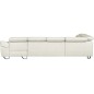 Canapé d'angle en 100% tout cuir italien de luxe 8 places convertible et coffre, DENY, blanc cassé, angle gauche Canapé d'angle en 100% tout cuir italien de luxe 8 places convertible et coffre, DENY, blanc cassé, angle gauche