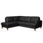 - Canapé d'angle convertible en cuir italien de luxe 4/5 places avec coffre, FARELI, noir, angle gauche - Canapé d'angle convertible en cuir italien de luxe 4/5 places avec coffre, FARELI, noir, angle gauche