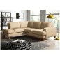 Canapé d'angle convertible en cuir italien de luxe 4/5 places avec coffre, FARELI, beige, angle gauche Canapé d'angle convertible en cuir italien de luxe 4/5 places avec coffre, FARELI, beige, angle gauche