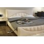 Lit en cuir italien de luxe KING, écru, 140x190 Lit en cuir italien de luxe KING, écru, 140x190