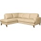 Canapé d'angle convertible en cuir italien de luxe 4/5 places avec coffre, FARELI, beige, angle gauche Canapé d'angle convertible en cuir italien de luxe 4/5 places avec coffre, FARELI, beige, angle gauche