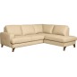 Canapé d'angle convertible en cuir italien de luxe 4/5 places avec coffre, FARELI, beige, angle droit Canapé d'angle convertible en cuir italien de luxe 4/5 places avec coffre, FARELI, beige, angle droit