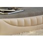 Lit en cuir italien de luxe KING, écru, 140x190 Lit en cuir italien de luxe KING, écru, 140x190