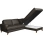 Canapé d'angle convertible en cuir italien de luxe 4/5 places avec coffre, FARELI, chocolat, angle droit Canapé d'angle convertible en cuir italien de luxe 4/5 places avec coffre, FARELI, chocolat, angle droit