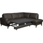 Canapé d'angle convertible en cuir italien de luxe 4/5 places avec coffre, FARELI, chocolat, angle droit Canapé d'angle convertible en cuir italien de luxe 4/5 places avec coffre, FARELI, chocolat, angle droit