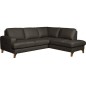Canapé d'angle convertible en cuir italien de luxe 4/5 places avec coffre, FARELI, chocolat, angle droit Canapé d'angle convertible en cuir italien de luxe 4/5 places avec coffre, FARELI, chocolat, angle droit