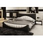 Lit en cuir italien de luxe KING, noir et seconde couleur au choix, 140x190 Lit en cuir italien de luxe KING, noir et seconde couleur au choix, 140x190
