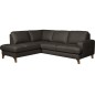 Canapé d'angle convertible en cuir italien de luxe 4/5 places avec coffre, FARELI, chocolat, angle gauche Canapé d'angle convertible en cuir italien de luxe 4/5 places avec coffre, FARELI, chocolat, angle gauche
