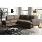 Canapé d'angle convertible en cuir italien de luxe 4/5 places avec coffre, FARELI, taupe, angle gauche Canapé d'angle convertible en cuir italien de luxe 4/5 places avec coffre, FARELI, taupe, angle gauche