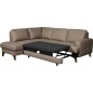 Canapé d'angle convertible en cuir italien de luxe 4/5 places avec coffre, FARELI, taupe, angle gauche Canapé d'angle convertible en cuir italien de luxe 4/5 places avec coffre, FARELI, taupe, angle gauche