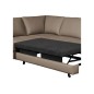 Canapé d'angle convertible en cuir italien de luxe 4/5 places avec coffre, FARELI, taupe, angle gauche Canapé d'angle convertible en cuir italien de luxe 4/5 places avec coffre, FARELI, taupe, angle gauche