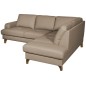 Canapé d'angle convertible en cuir italien de luxe 4/5 places avec coffre, FARELI, taupe, angle droit Canapé d'angle convertible en cuir italien de luxe 4/5 places avec coffre, FARELI, taupe, angle droit