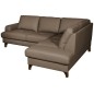 Canapé d'angle convertible en cuir italien de luxe 4/5 places avec coffre, FARELI, taupe, angle droit Canapé d'angle convertible en cuir italien de luxe 4/5 places avec coffre, FARELI, taupe, angle droit