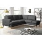 Canapé d'angle convertible en cuir italien de luxe 4/5 places avec coffre, FARELI, gris foncé, angle droit Canapé d'angle convertible en cuir italien de luxe 4/5 places avec coffre, FARELI, gris foncé, angle droit