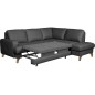 Canapé d'angle convertible en cuir italien de luxe 4/5 places avec coffre, FARELI, gris foncé, angle droit Canapé d'angle convertible en cuir italien de luxe 4/5 places avec coffre, FARELI, gris foncé, angle droit