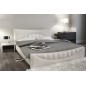 Lit en cuir italien de luxe KING, blanc, 140x190 Lit en cuir italien de luxe KING, blanc, 140x190