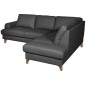 Canapé d'angle convertible en cuir italien de luxe 4/5 places avec coffre, FARELI, gris foncé, angle droit Canapé d'angle convertible en cuir italien de luxe 4/5 places avec coffre, FARELI, gris foncé, angle droit
