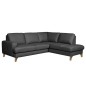 Canapé d'angle convertible en cuir italien de luxe 4/5 places avec coffre, FARELI, gris foncé, angle droit Canapé d'angle convertible en cuir italien de luxe 4/5 places avec coffre, FARELI, gris foncé, angle droit