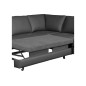 Canapé d'angle convertible en cuir italien de luxe 4/5 places avec coffre, FARELI, gris foncé, angle droit Canapé d'angle convertible en cuir italien de luxe 4/5 places avec coffre, FARELI, gris foncé, angle droit