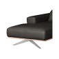 - Canapé d'angle en 100% tout cuir épais de luxe italien 5/6 places PORTO, noir, angle gauche - Canapé d'angle en 100% tout cuir épais de luxe italien 5/6 places PORTO, noir, angle gauche