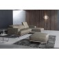 Canapé d'angle en 100% tout cuir épais de luxe italien 5/6 places PORTO, gris, angle droit Canapé d'angle en 100% tout cuir épais de luxe italien 5/6 places PORTO, gris, angle droit