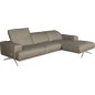 Canapé d'angle en 100% tout cuir épais de luxe italien 5/6 places PORTO, gris, angle droit Canapé d'angle en 100% tout cuir épais de luxe italien 5/6 places PORTO, gris, angle droit