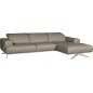 Canapé d'angle en 100% tout cuir épais de luxe italien 5/6 places PORTO, gris, angle droit Canapé d'angle en 100% tout cuir épais de luxe italien 5/6 places PORTO, gris, angle droit