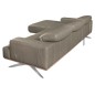 Canapé d'angle en 100% tout cuir épais de luxe italien 5/6 places PORTO, gris, angle droit Canapé d'angle en 100% tout cuir épais de luxe italien 5/6 places PORTO, gris, angle droit