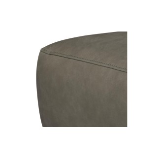 Canapé d'angle en 100% tout cuir épais de luxe italien 5/6 places PORTO, gris, angle droit