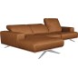 Canapé d'angle en 100% tout cuir épais de luxe italien 5/6 places PORTO, couleur cognac, angle gauche, Marron cognac Canapé d'angle en 100% tout cuir épais de luxe italien 5/6 places PORTO, couleur cognac, angle gauche, Marron cognac