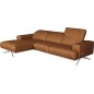 Canapé d'angle en 100% tout cuir épais de luxe italien 5/6 places PORTO, couleur cognac, angle gauche, Marron cognac Canapé d'angle en 100% tout cuir épais de luxe italien 5/6 places PORTO, couleur cognac, angle gauche, Marron cognac