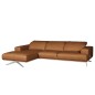 Canapé d'angle en 100% tout cuir épais de luxe italien 5/6 places PORTO, couleur cognac, angle gauche, Marron cognac Canapé d'angle en 100% tout cuir épais de luxe italien 5/6 places PORTO, couleur cognac, angle gauche, Marron cognac