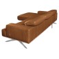 Canapé d'angle en 100% tout cuir épais de luxe italien 5/6 places PORTO, couleur cognac, angle gauche, Marron cognac Canapé d'angle en 100% tout cuir épais de luxe italien 5/6 places PORTO, couleur cognac, angle gauche, Marron cognac