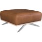Pouf PORTO en tout cuir italien haut de gamme vachette, coloris marron cognac Pouf PORTO en tout cuir italien haut de gamme vachette, coloris marron cognac
