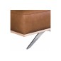 Pouf PORTO en tout cuir italien haut de gamme vachette, coloris marron cognac Pouf PORTO en tout cuir italien haut de gamme vachette, coloris marron cognac