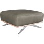Pouf PORTO en tout cuir italien haut de gamme vachette, coloris gris Pouf PORTO en tout cuir italien haut de gamme vachette, coloris gris