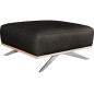 Pouf PORTO en tout cuir italien haut de gamme vachette, coloris noir Pouf PORTO en tout cuir italien haut de gamme vachette, coloris noir