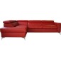 - Canapé d'angle convertible en cuir italien de luxe 5/6 places avec coffre, MONZA, rouge foncé, angle gauche - Canapé d'angle convertible en cuir italien de luxe 5/6 places avec coffre, MONZA, rouge foncé, angle gauche