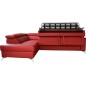 - Canapé d'angle convertible en cuir italien de luxe 5/6 places avec coffre, MONZA, rouge foncé, angle gauche - Canapé d'angle convertible en cuir italien de luxe 5/6 places avec coffre, MONZA, rouge foncé, angle gauche
