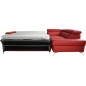 Canapé d'angle convertible en cuir italien de luxe 5/6 places avec coffre, MONZA, rouge foncé, angle droit Canapé d'angle convertible en cuir italien de luxe 5/6 places avec coffre, MONZA, rouge foncé, angle droit