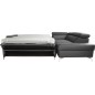 Canapé d'angle convertible en cuir italien de luxe 5/6 places avec coffre, MONZA, gris foncé, angle droit Canapé d'angle convertible en cuir italien de luxe 5/6 places avec coffre, MONZA, gris foncé, angle droit