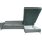 Canapé d'angle convertible en cuir italien de luxe 5/6 places avec coffre, MONZA, gris clair, angle droit Canapé d'angle convertible en cuir italien de luxe 5/6 places avec coffre, MONZA, gris clair, angle droit