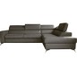 Canapé d'angle convertible en cuir italien de luxe 5/6 places avec coffre, MONZA, taupe, angle droit Canapé d'angle convertible en cuir italien de luxe 5/6 places avec coffre, MONZA, taupe, angle droit