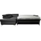 Canapé d'angle convertible en cuir italien de luxe 5/6 places avec coffre, MONZA, noir, angle gauche Canapé d'angle convertible en cuir italien de luxe 5/6 places avec coffre, MONZA, noir, angle gauche