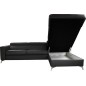 Canapé d'angle convertible en cuir italien de luxe 5/6 places avec coffre, MONZA, noir, angle droit Canapé d'angle convertible en cuir italien de luxe 5/6 places avec coffre, MONZA, noir, angle droit