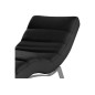 Chaise longue réglable multipositions, en cuir de luxe italien, SWEET, noir Chaise longue réglable multipositions, en cuir de luxe italien, SWEET, noir