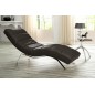 Chaise longue réglable multipositions, en cuir de luxe italien, SWEET, chocolat Chaise longue réglable multipositions, en cuir de luxe italien, SWEET, chocolat