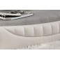 Lit en cuir italien de luxe KING, blanc, 180x200 Lit en cuir italien de luxe KING, blanc, 180x200