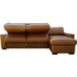 Canapé d'angle en 100% tout cuir italien de luxe 5 places convertible et coffre, marron, angle droit, CLINTON Canapé d'angle en 100% tout cuir italien de luxe 5 places convertible et coffre, marron, angle droit, CLINTON