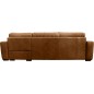 Canapé d'angle en 100% tout cuir italien de luxe 5 places convertible et coffre, marron, angle droit, CLINTON Canapé d'angle en 100% tout cuir italien de luxe 5 places convertible et coffre, marron, angle droit, CLINTON